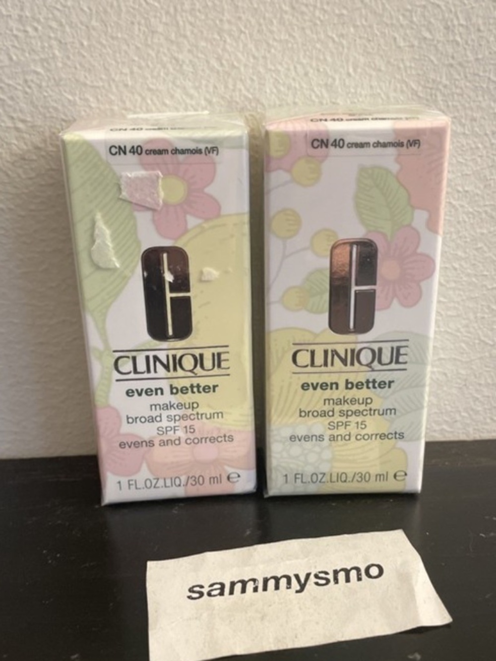 Clinique Even Better Makeup SPF 15, CN 40 Cream Chamois 1oz., x2 SEE DESCRIPTION